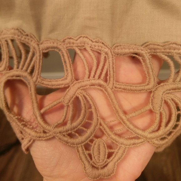 Apostrophe Puff Sleeve Top Taupe Blouse - Picture 7 of 7